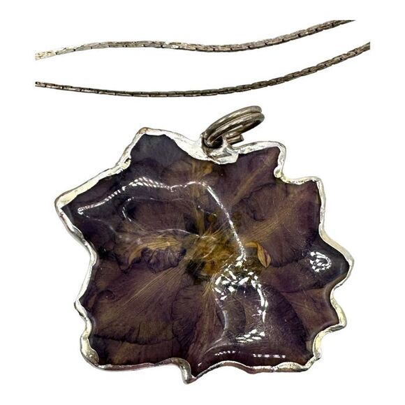 Real Flower pendant necklace rose & gardenia - Picture 3 of 8